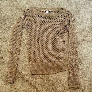 Brown open-knit sweater from Victoria’s Secret
